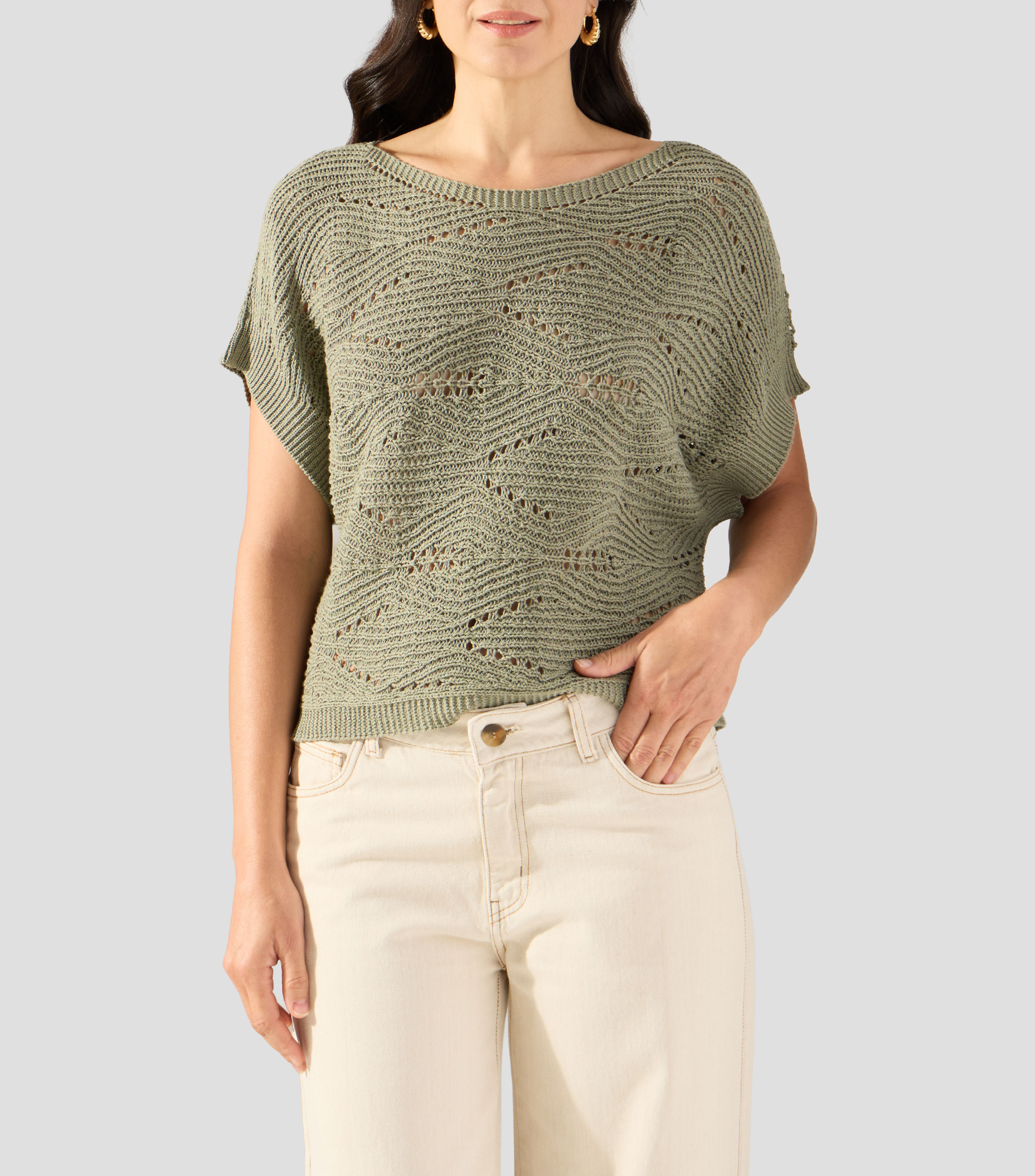 Suéter cuello barco Mujer
